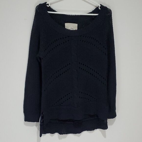 HARLOW dark blue medium knit sweater - Picture 1 of 6